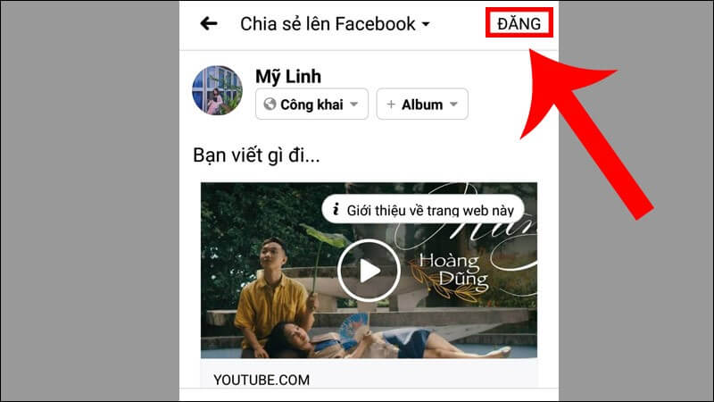 cách share link youtube với hình ảnh lớn trên facebook