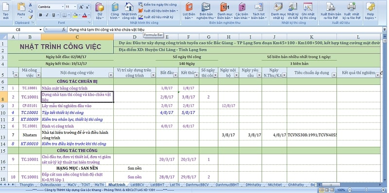 Lợi ích to lớn của phần mềm quản lý công trình xây dựng bằng Excel