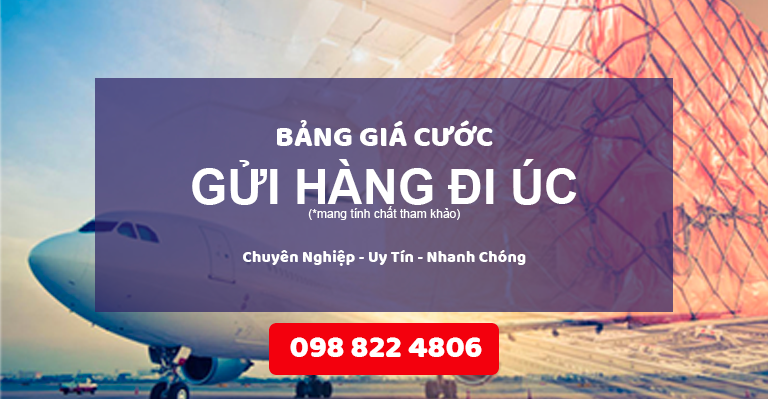 bảng giá cước gửi hàng đi úc